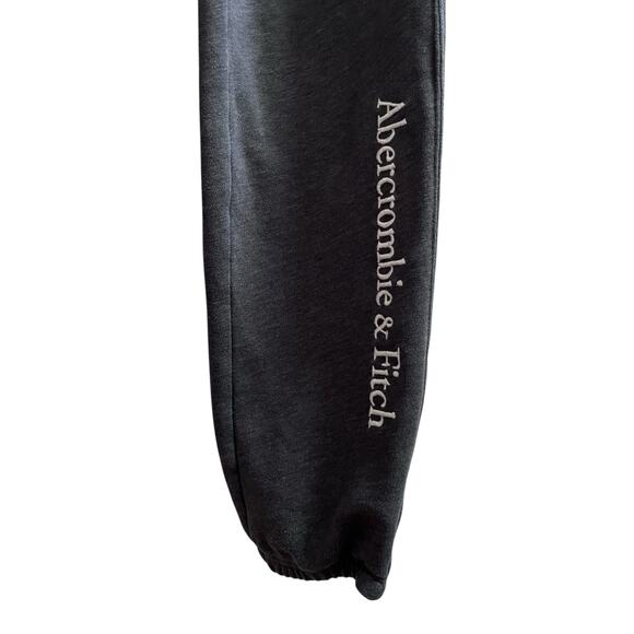 Abercrombie & Fitch Gray Spell Out Micro Fleece Jogger Small 28.5 Inch Inseam - Picture 4 of 12